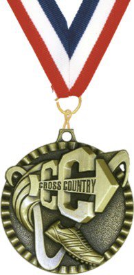 Victory Line Cross Country Running Medal