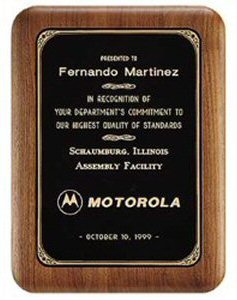 American Walnut Plaque