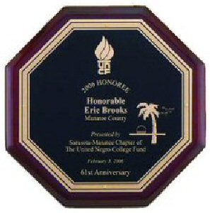 Rosewood Piano Octagon Plaque