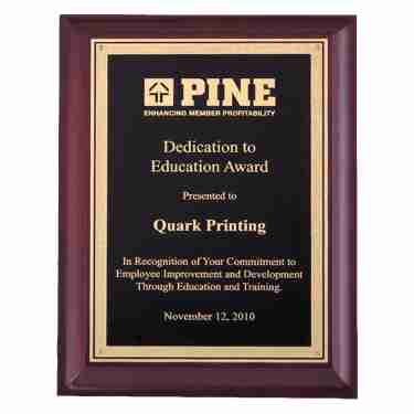 Black Florentine Plate Cherry Finish Plaque