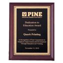 Black Florentine Plate Cherry Finish Plaque
