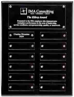 Black Perpetual Plaque with Acrylic Plates