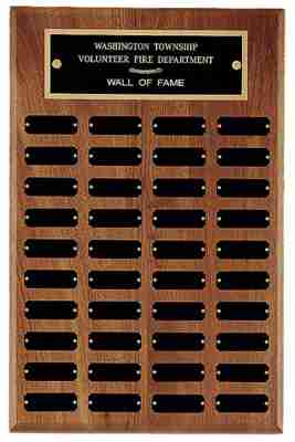 American Walnut 40 Plates Perpetual Plaque
