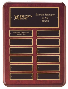 Rosewood Manager of the Month Perpetual Plaque