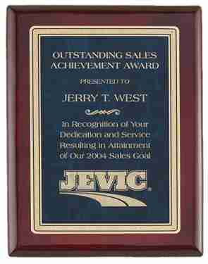 Rosewood Piano Finish Sapphire Marble Plaque