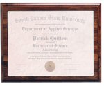 Cherry Finish Routed Certificate Plaque