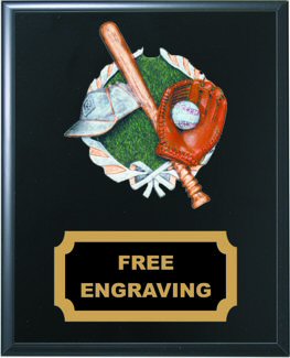 High Relief Colored Baseball Emblem Plaque