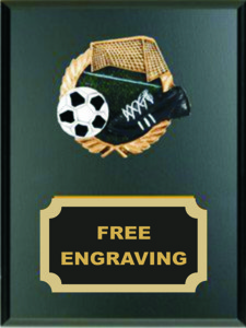 High Relief Colored Soccer Emblem Plaque