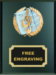High Relief Colored Music Emblem Plaque