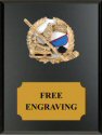 High Relief Colored Hockey Emblem Plaque