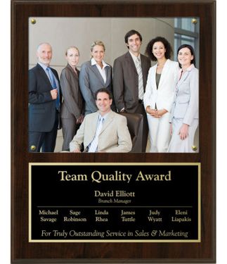 Walnut Finish Picture Plaque