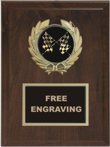 Wreath Racing Insert Emblem Plaque