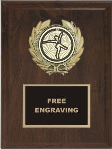 Wreath Baton Twirling Insert Emblem Plaque
