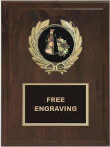 Wreath Cheer Insert Emblem Plaque