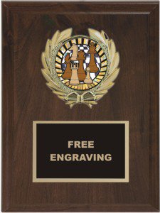 Wreath Chess Insert Emblem Plaque