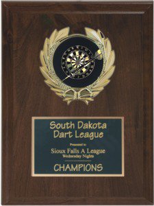 Wreath Darts Insert Emblem Plaque