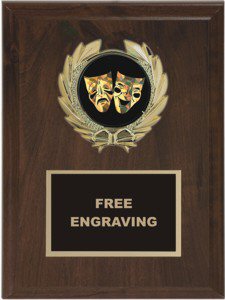 Wreath Drama Insert Emblem Plaque