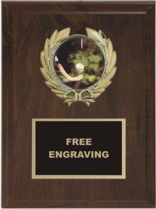 Wreath Field Hockey Insert Emblem Plaque