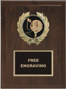 Wreath Golf Insert Emblem Plaque