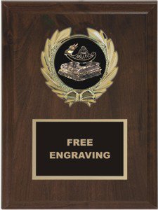Wreath Knowledge Insert Emblem Plaque
