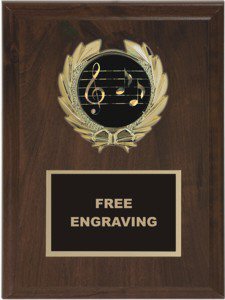 Wreath Music Insert Emblem Plaque