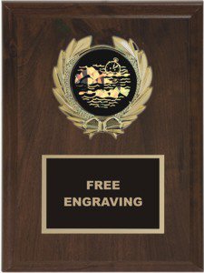 Wreath Insert Emblem Swimming Plaque