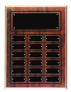 Cherry Finish 18 Plate Plaque