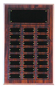 Cherry Finish 24 Plate Plaque