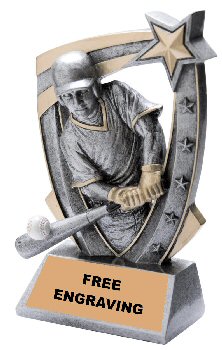 Three Dimensional Star Baseball Trophy