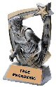 Three Dimensional Star Female Basketball Trophy