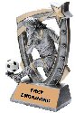 Three Dimensional Star Female Soccer Trophy
