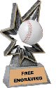 Bobble Baseball Resin Trophy