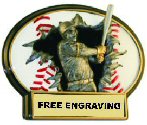 Burst Thru Baseball Oval Plaque