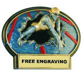 Burst Thru Female Swimming Plaque