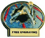 Burst Thru Female Swimming Plaque