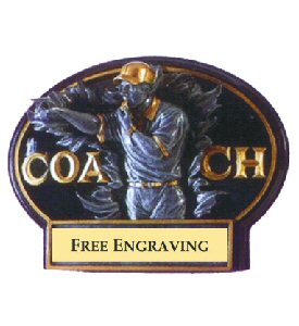 Burst Thru Coaches Award Oval