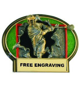 Burst Thru Male Lacrosse Plaque