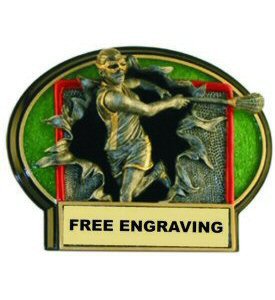 Burst Thru Female Lacrosse Plaque