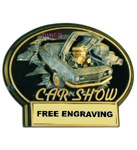 Burst Thru Car Show Oval Plaque