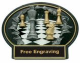 Burst Thru Chess Oval Plaque