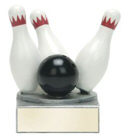 Color Tek Bowling Ball and Pins Resin Award