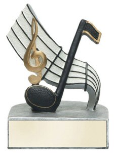 Color Tek Music Note and Treble Clef Resin Award