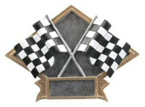 Checker Flags Diamond Resin Plate