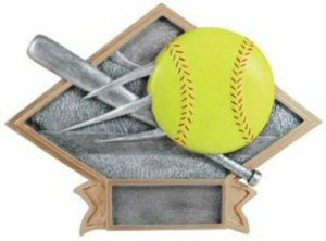 Softball Diamond Resin Plate
