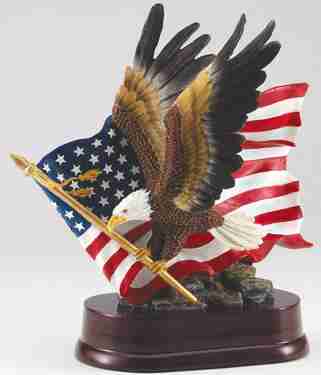 American Flag Eagle in Flight Trophy
