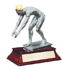 Elite Male Swimmer Statue