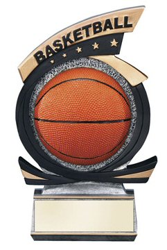 Gold Star Basketball Resin Trophy