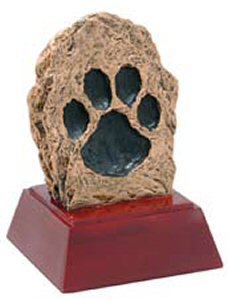 Paw Print Mascot Resin Statue