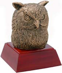 Owl Mascot Resin Statue