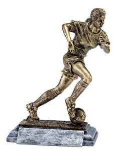 Masterworks Female Soccer Sculpture